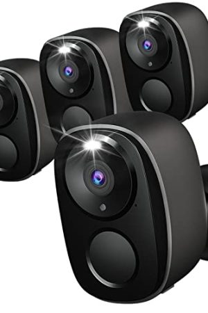 4Pack Wireless Security Cameras: 2K Battery Powered,