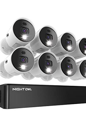 Night Owl 8 Channel Bluetooth Video Home Security System: 4K UHD Cameras, Audio, Spotlight, and 1TB HDD