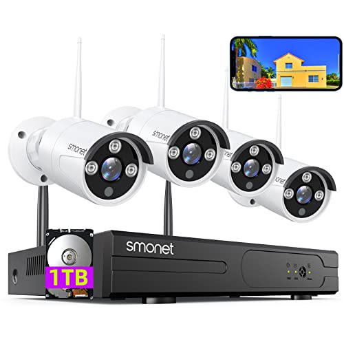 [3MP HD,Audio] SMONET WiFi Security Camera System: Crystal Clear Surveillance with One-Way Audio