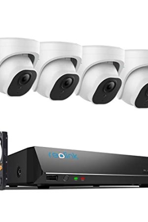 Reolink 4K Security Camera System - 4K PoE Cameras, Person/Vehicle Detection, 8MP 8CH NVR, 2TB HDD RLK8-800D4