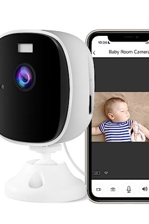 Rraycom Mini WiFi Cameras - 2K HD, AI Motion Detection, Color Night Vision, Two-Way Audio, Cloud & SD Storage, Alexa & Google Assistant Compatible