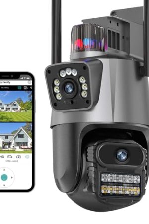 Home Security with 4K Dual Lens Outdoor Camera