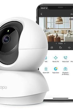 TP-Link Tapo 2K Pan/Tilt Security Camera - Perfect for Baby Monitoring, Pet Surveillance, Motion Detection