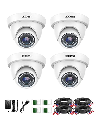 ZOSI 4 Pack 2.0MP HD 1080P Security Cameras Kit - Versatile Indoor/Outdoor Surveillance for Total Peace of Mind