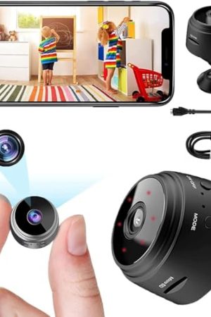 2023 Latest Smart Model Mini Camera - Tiny Yet Powerful Wireless WiFi Camera for Home and On-the-Go Surveillance in Black