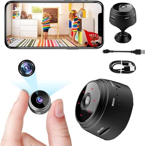 2023 Latest Smart Model Mini Camera - Tiny Yet Powerful Wireless WiFi Camera for Home and On-the-Go Surveillance in Black