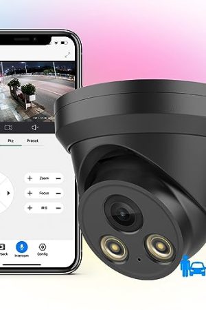 Explore the Hikvision Compatible 8MP Full Color PoE IP Security Turret Camera with F1.0 Large Aperture and 98ft Color Night Vision