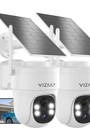 Solar Security Cameras Wireless Outdoor - 2 Pack
