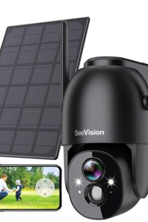 SeeVision Solar Wireless Outdoor Camera – 2K HD, PIR Motion Detection, Color Night Vision, Two-Way Talk