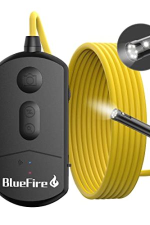 BlueFire Dual Lens Wireless Endoscope: 1080P HD Inspection Camera with Zoomable Focus, Upgraded Battery, and IP67 Waterproof Design (11.5FT)