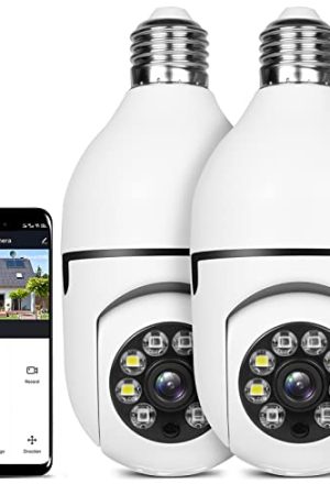 UPULTRA 1080P Wireless WiFi Outdoor Security Camera 2-Pack - 360° Panoramic View, Motion Detection, Two-Way Audio, Night Vision