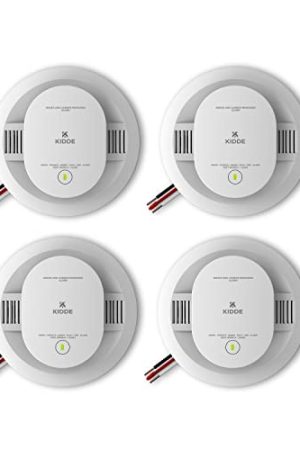 Kidde Hardwired Smoke & Carbon Monoxide Detector - Interconnectable, LED Indicators - 4 Pack