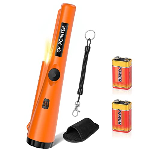 Waterproof Metal Detector Pinpointer - Ideal Treasure Hunting Tool with Buzzer Vibration, Bonus Batteries, and Belt Holster