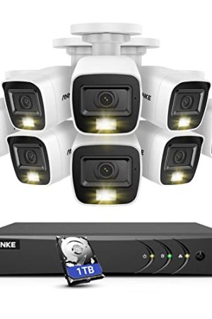 ANNKE Home Wired Camera Security System - 8CH 3K Lite H.265+ AI DVR, 1080P IP67 Weatherproof Cameras