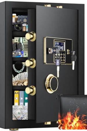 3.8 Cuft Large Home Safe: Fireproof, Waterproof, and Anti-theft