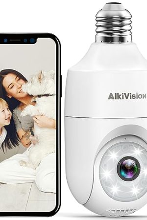 Alkivision's 2K Light Bulb Security Cameras – 360° Motion Detection for Unparalleled Home Security