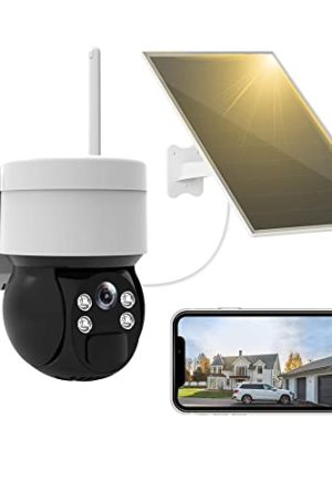 Solar Security Camera Wireless Outdoor | WiFi Battery Surveillance Camera for Home Security | Color Night Vision