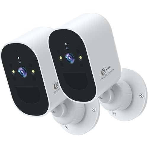 XVIM 2PCS 4MP Security Cameras: 2.5K WiFi, PIR Motion Detection, 2-Way Talk, and Color Night Vision for Ultimate Home Protection