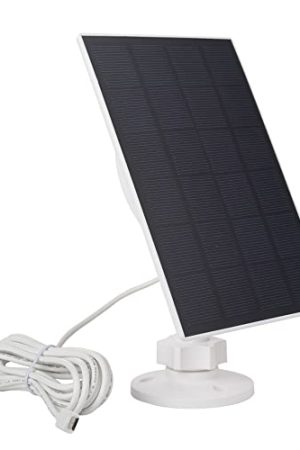 Solar Panel for Security Cameras - 3W USB C Solar Panel, Waterproof Charger with Mount for Rechargeable Battery Cameras, Trail Cameras