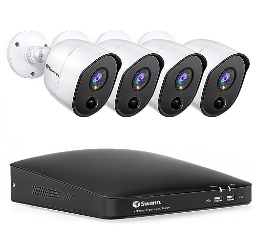 Swann Home DVR Security Camera System - 1080p Full HD, 1TB HDD, Motion Detection, Weatherproof