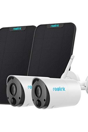 Reolink Solar WiFi Camera - Wireless Battery-Powered Security with 3MP, 2-Way Talk, Night Vision, Motion Detection, Works with Alexa/Google Assistant, IP65 Waterproof