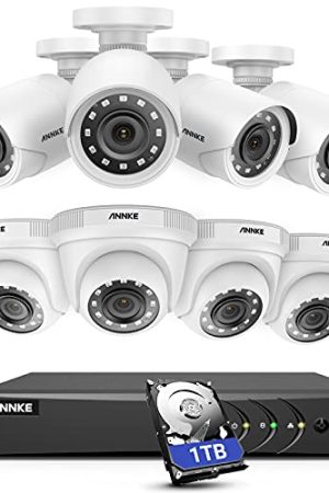 ANNKE Surveillance Camera System - 8CH 3K Lite H.265+ AI DVR and 1080P Outdoor Cameras