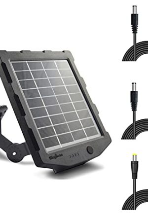 Winghome Solar Panel for Trail Camera - Solar Charger Kit with 16Ft Extension Cord, DC 12/6V 2000mAh, Waterproof IP66 for Wildlife Camera