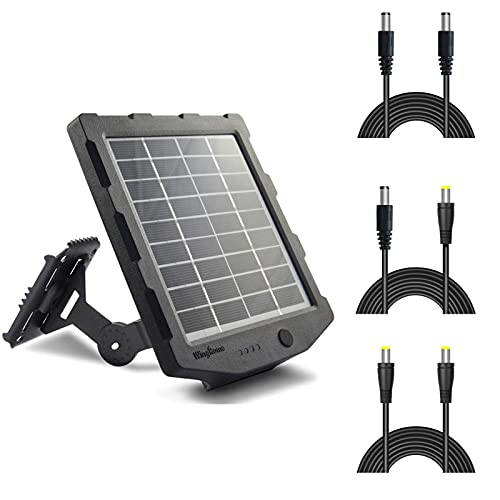 Winghome Solar Panel for Trail Camera - Solar Charger Kit with 16Ft Extension Cord, DC 12/6V 2000mAh, Waterproof IP66 for Wildlife Camera