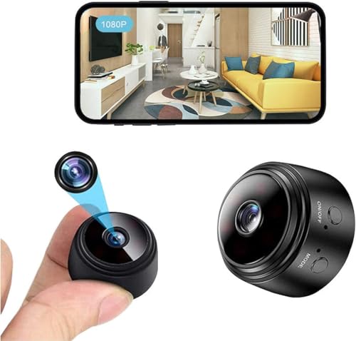 2023 Latest Smart Mini Camera - Portable Wireless WiFi Home Security Surveillance Cam for Indoor/Outdoor Monitoring - Black