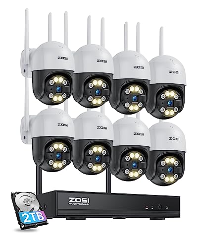 2K PTZ WiFi Security Camera System - 8CH 3MP NVR