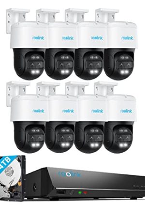 Reolink 4K PTZ Security Cameras System: Outdoor Auto Tracking, Human/Vehicle/Pet Detection