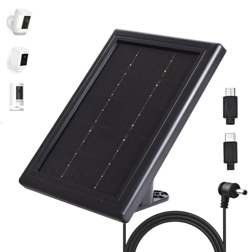 BOBUY Ring Camera Solar Panel Charger - Reliable 5V Solar Charger for Ring Spotlight Cam and Stick Up Cam Battery