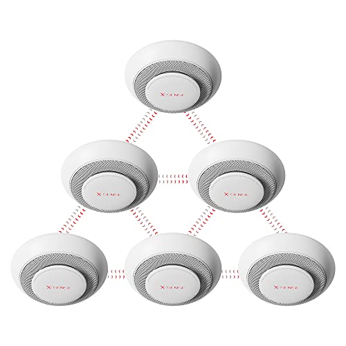 X-Sense Wireless Interconnected Smoke and Carbon Monoxide Detector - 6-Pack for Complete Home Protection