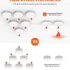 Jemay Wireless Interconnected Smoke Detectors - 10-Year Sealed Battery, Fire Alarms with Lithium Battery, 2 Pack - Image 3