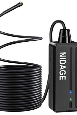 NIDAGE Wireless Endoscope - 5.5mm 2MP, 1080P HD, WiFi Borescope for iPhone, Android, and More (11.5FT)