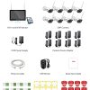2K All-in-One Wireless Security Camera System - 12.5in LCD Monitor, 8PCS 3MP Cameras, 2TB HDD, Color Night Vision, Smart Alerts, 24/7 Recording - Image 8