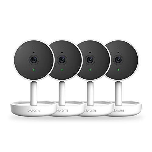 blurams Indoor Security Camera 2K - Facial Recognition, Two-Way Talk, and Alexa/Google Compatibility in a 4-Pack Bundle