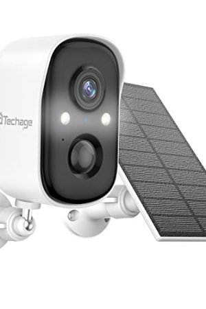 Techage Wireless Outdoor Solar Cameras with 365-Day Power and AI Motion Detection