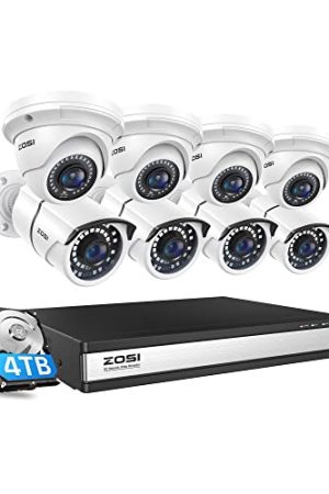 ZOSI 16CH 4K PoE Home Security Camera System - 8MP Cameras, 24/7 Recording, and Remote Access