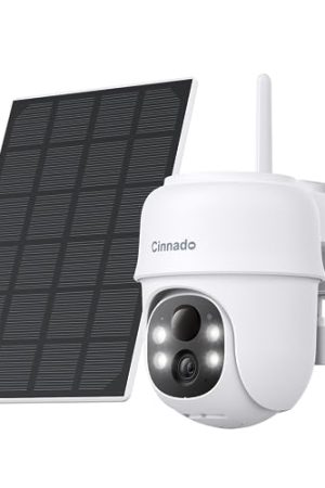 Elevate Home Security with Cinnado Wireless Outdoor Cameras - 2K Solar/Battery Powered, 360° Color Night Vision, 2-Way Audio, and AI Human Detection