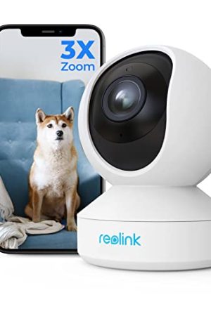 REOLINK Indoor Security Camera - 5MP Super HD, PTZ, Auto Tracking, Dual Band WiFi, E1 Zoom
