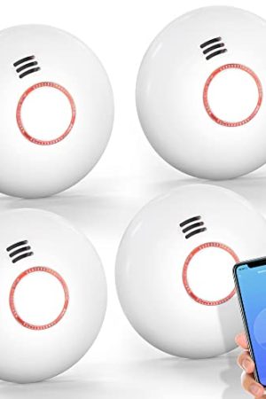 Jemay Wi-Fi Smoke Alarm - Receive Alerts Anywhere, Anytime! (4 Packs)