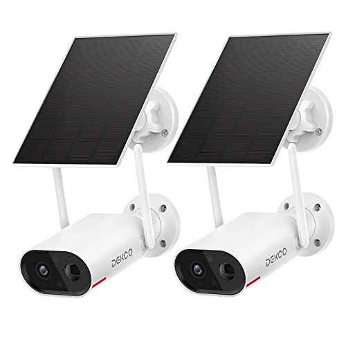 DEKCO Security Cameras Wireless Outdoor - 2K Solar Camera for Home Security with Two-Way Audio, Smart Human Detection, Simple Setup, and Night Vision WiFi