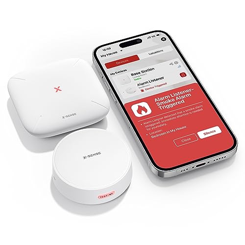 X-Sense Wi-Fi Listener: Transform Your Smoke & CO Alarms into Smart Devices with Free Real-Time Alerts, Works with SBS50 Base Station