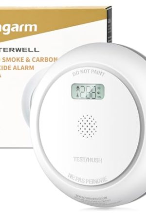 Reliable 10-Year Life Smoke and CO Alarm with LCD Display - Uingarm Battery Operated Detector Combo
