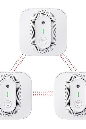 X-Sense Combination Smoke and Carbon Monoxide Detector 3-Pack: Voice Location for Complete Home Safety