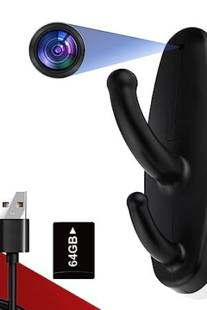 ZXWDDP 64GB Hidden Camera Clothes Hook – Your Silent Guardian in 1080P HD