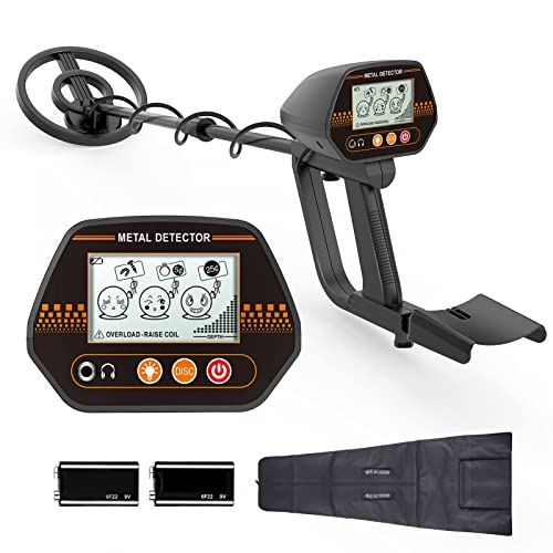 Adjustable Metal Detector for Adults and Kids - Uncover Hidden Treasures with 3 Audio Tone Modes, Waterproof Coil, and Larger Back-lit LCD Display - MMD02