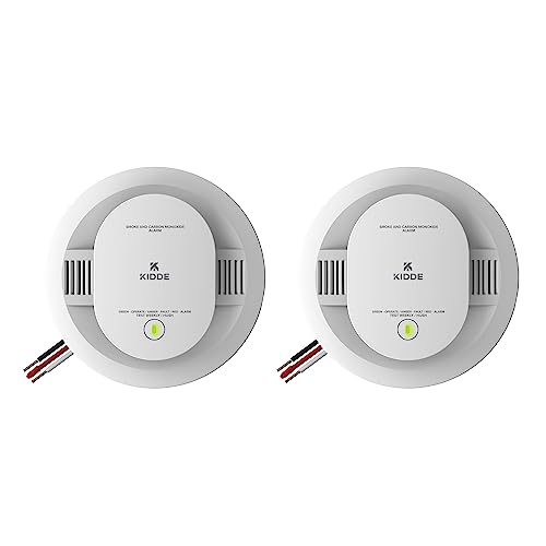 Kidde Hardwired Smoke & Carbon Monoxide Detector - Voice Alerts, Interconnectable, 2 Pack