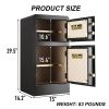 Large Double Door Safe Box, Heavy Duty Cabinet Safe with Three Departments and Adjustable Shelf - Image 2